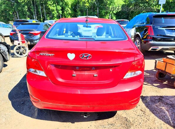 KMHCT4AE3GU164220 2016 HYUNDAI ACCENT Red Вид ззаду