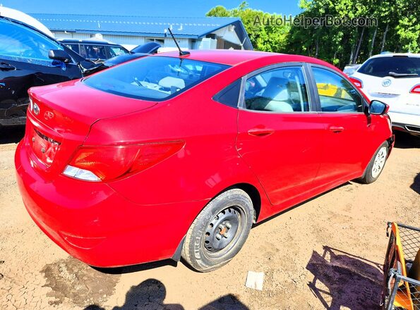 KMHCT4AE3GU164220 2016 HYUNDAI ACCENT Red Задня права чверть