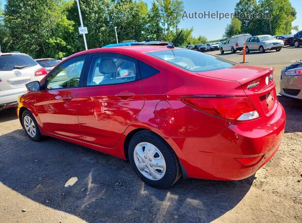 KMHCT4AE3GU164220 2016 HYUNDAI ACCENT Red Задня ліва чверть