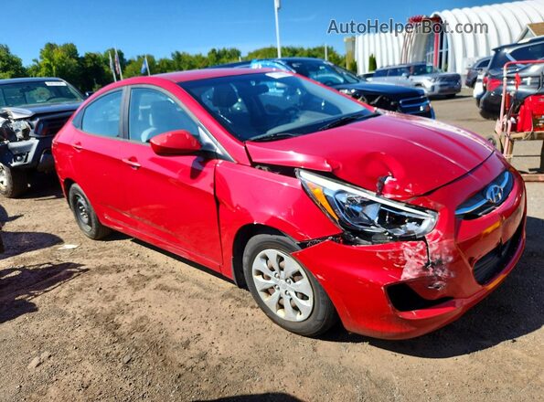 KMHCT4AE3GU164220 2016 HYUNDAI ACCENT Red Передня права чверть