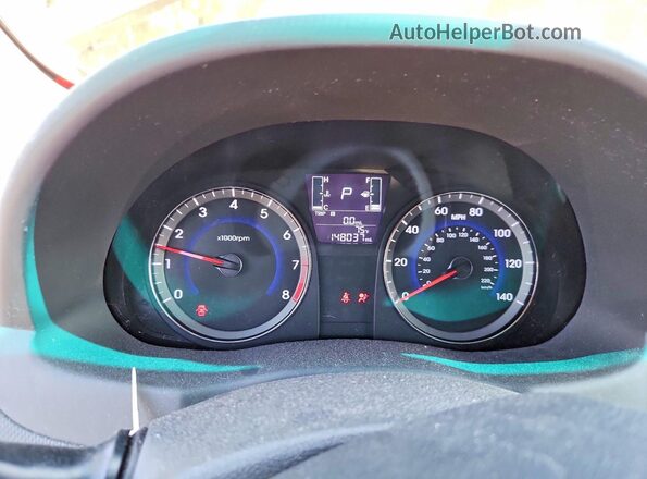 KMHCT4AE3GU164220 2016 HYUNDAI ACCENT Red Вид щитка приладів
