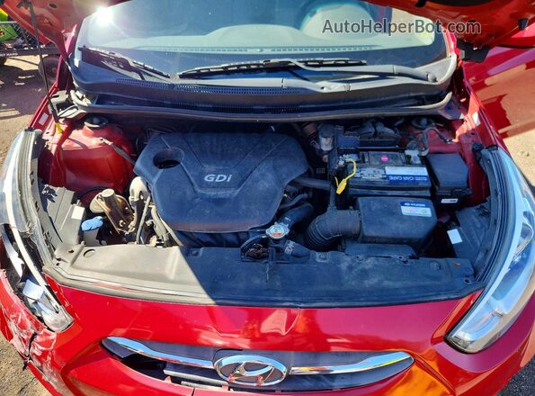 KMHCT4AE3GU164220 2016 HYUNDAI ACCENT Red Вид задньої частини салону