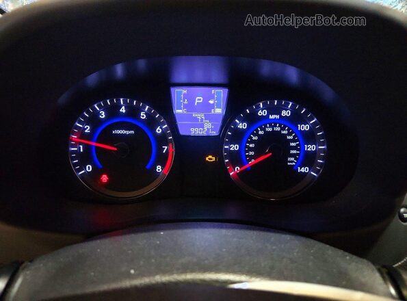 KMHCT4AE4GU962791 2016 HYUNDAI ACCENT White ხელსაწყოთა პანელის ხედი