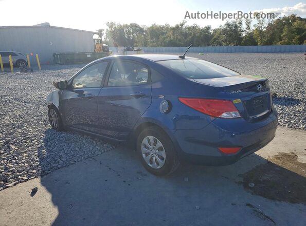 KMHCT4AE4HU240335 2017 HYUNDAI ACCENT Blue Trasero izquierdo