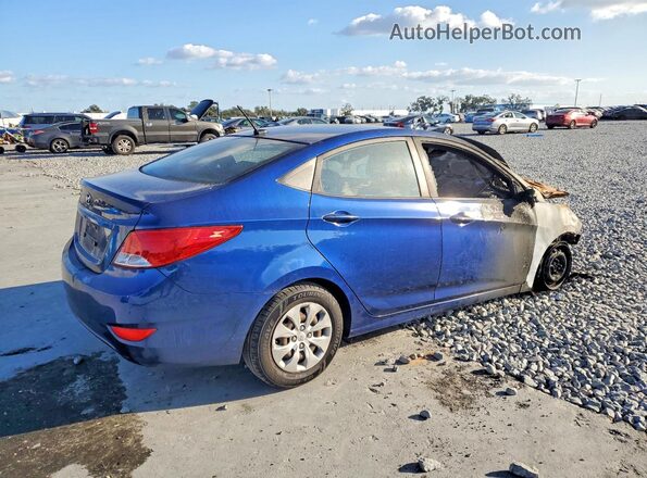 KMHCT4AE4HU240335 2017 HYUNDAI ACCENT Blue Trasero derecho