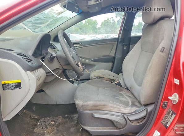 KMHCT4AE6GU139912 2016 HYUNDAI ACCENT Красный Вид салона спереди