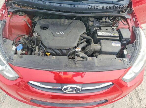 KMHCT4AE6GU139912 2016 HYUNDAI ACCENT Красный Вид задней части салона