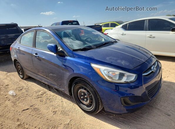 KMHCT4AE7GU142883 2016 HYUNDAI ACCENT Blue Przód prawy