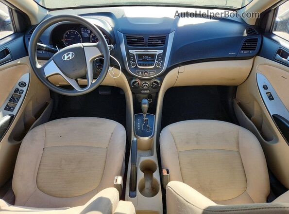 KMHCT4AE7HU172175 2017 HYUNDAI ACCENT White Вид панелі приладів