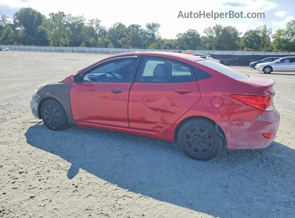 KMHCT4AE8HU175747 2017 HYUNDAI ACCENT Red Задня ліва чверть