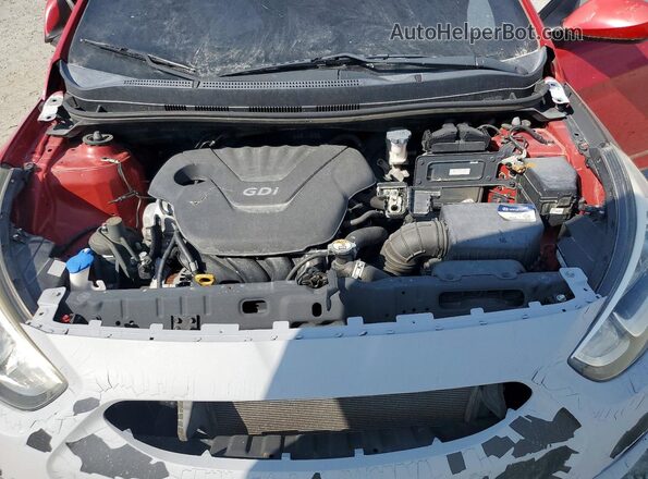 KMHCT4AE8HU175747 2017 HYUNDAI ACCENT Red Вид задньої частини салону