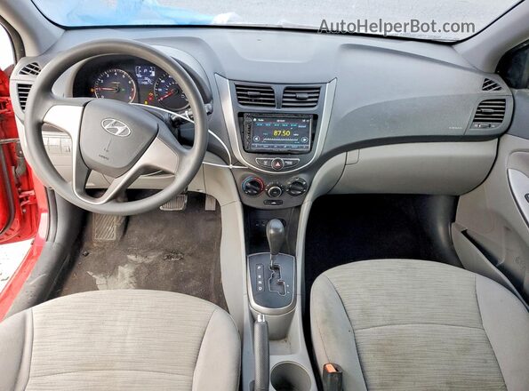 KMHCT4AE8HU175747 2017 HYUNDAI ACCENT Red Вид панелі приладів