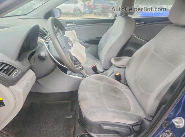 KMHCT4AE8HU331625 2017 HYUNDAI ACCENT Blue წინა სალონის ხედი