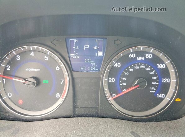 KMHCT4AE9GU076191 2016 HYUNDAI ACCENT Red Вид щитка приладів