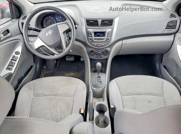 KMHCT4AE9GU076191 2016 HYUNDAI ACCENT Red Вид панелі приладів
