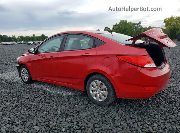 KMHCT4AE9GU076191 2016 HYUNDAI ACCENT Red Задня ліва чверть