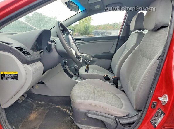 KMHCT4AE9GU076191 2016 HYUNDAI ACCENT Red Вид салону спереду