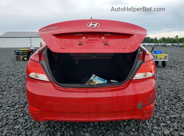 KMHCT4AE9GU076191 2016 HYUNDAI ACCENT Red Вид ззаду