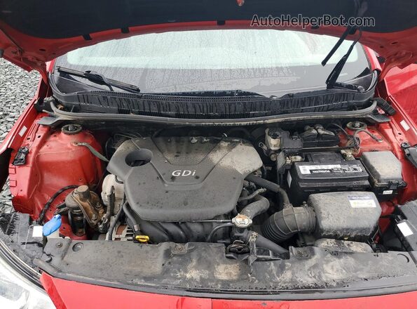 KMHCT4AE9GU076191 2016 HYUNDAI ACCENT Red Вид задньої частини салону