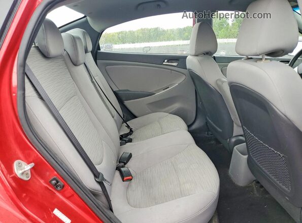 KMHCT4AE9GU076191 2016 HYUNDAI ACCENT Red Вид задніх сидінь