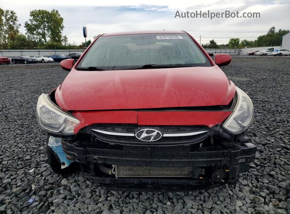 KMHCT4AE9GU076191 2016 HYUNDAI ACCENT Red Вид спереду