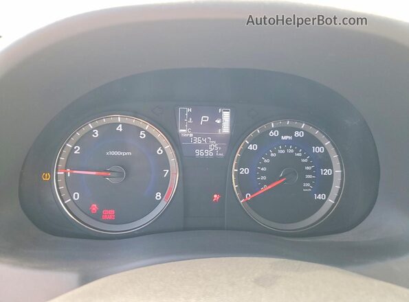KMHCT5AE1GU285477 2016 HYUNDAI ACCENT White Вид щитка приладів