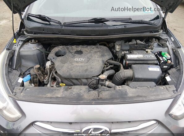 KMHCT5AE2GU281194 2016 HYUNDAI ACCENT Серый Вид сзади