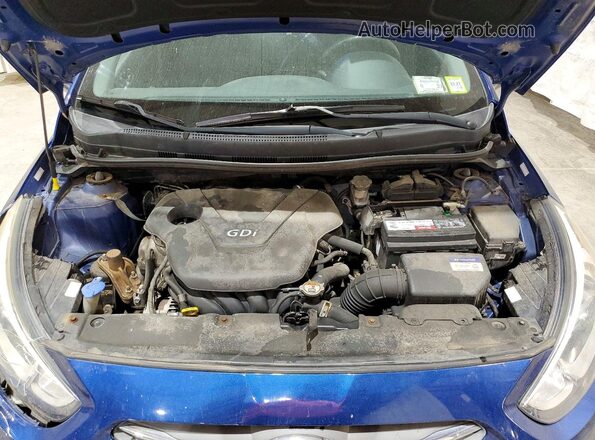 KMHCT5AE5GU271095 2016 HYUNDAI ACCENT Blue Սալոնի հետևի տեսք