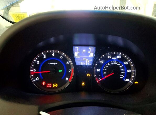 KMHCT5AE5GU271095 2016 HYUNDAI ACCENT Blue Սարքավորումների վահանակի տեսք