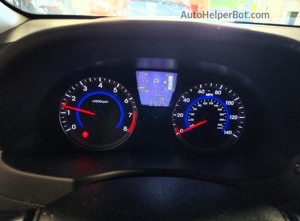 KMHCT5AE7HU302073 2017 HYUNDAI ACCENT Серый Вид щитка приборов