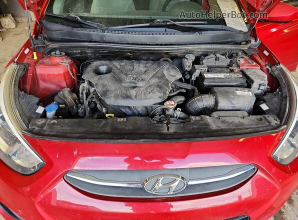 KMHCT5AE7HU334618 2017 HYUNDAI ACCENT Red Շարժիչի բաժամունքի տեսք