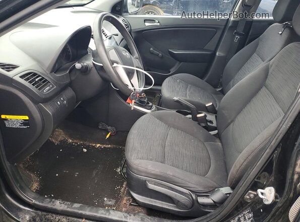 KMHCT5AE8GU296475 2016 HYUNDAI ACCENT Black Widok wnętrza z przodu
