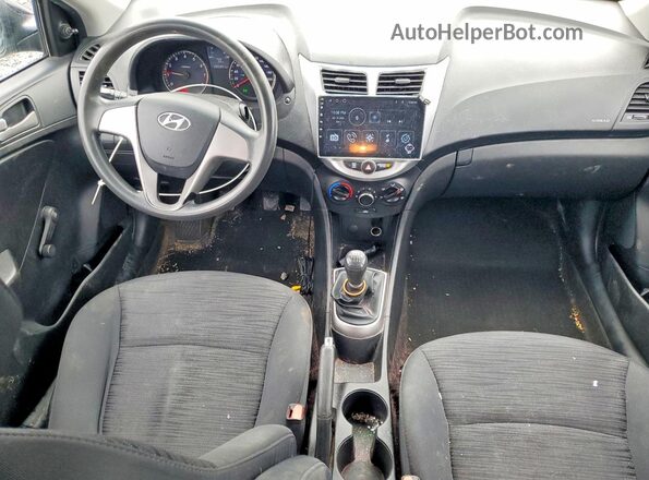 KMHCT5AE8GU296475 2016 HYUNDAI ACCENT Black Widok deski rozdzielczej