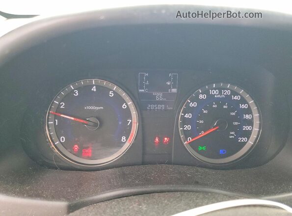 KMHCT5AE8GU296475 2016 HYUNDAI ACCENT Black Widok zestawu wskaźników