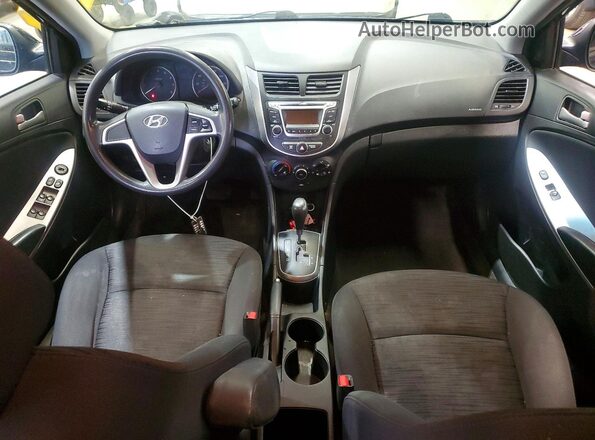 KMHCT5AE8HU362461 2017 HYUNDAI ACCENT Black წინა პანელის ხედი