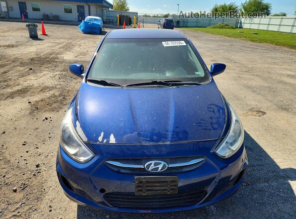 KMHCT5AE9HU319022 2017 HYUNDAI ACCENT Blue Front view