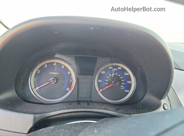 KMHCT5AE9HU319022 2017 HYUNDAI ACCENT Blue Instrument cluster view