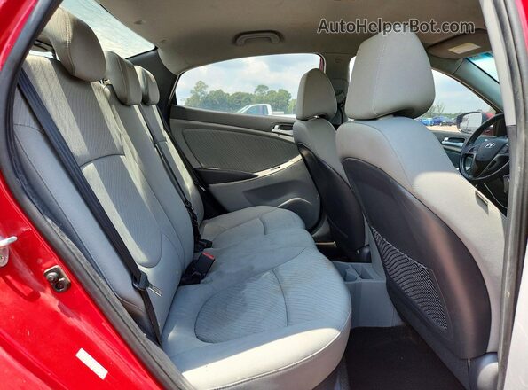 KMHCU4AE6GU079319 2016 HYUNDAI ACCENT Красный Вид задних сидений