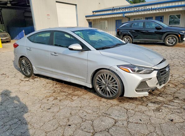KMHD04LB0JU577610 2018 HYUNDAI ELANTRA Серебряный Передняя правая четверть
