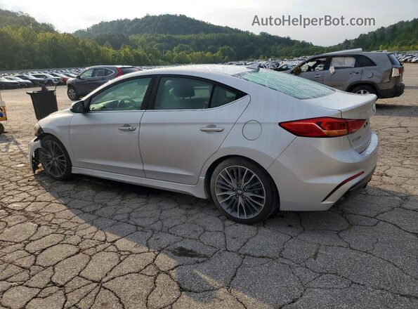 KMHD04LB0JU577610 2018 HYUNDAI ELANTRA Серебряный Задняя левая четверть