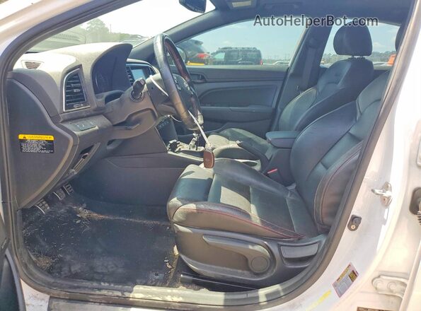KMHD04LB1JU483235 2018 HYUNDAI ELANTRA White Vista interior delantera