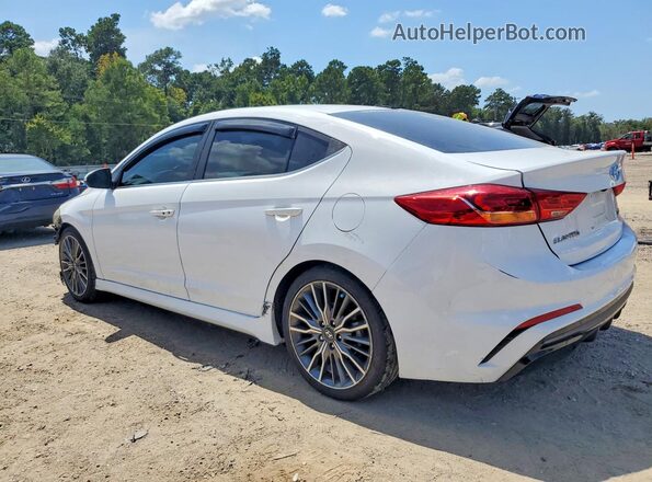 KMHD04LB1JU483235 2018 HYUNDAI ELANTRA White Trasero izquierdo
