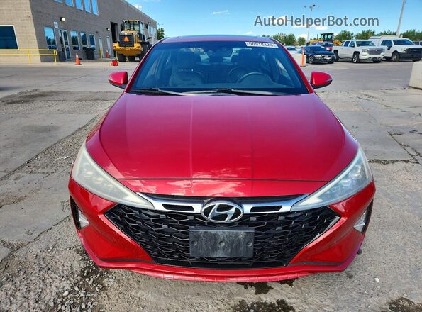 KMHD04LB4KU856155 2019 HYUNDAI ELANTRA Red Դիմացի տեսք