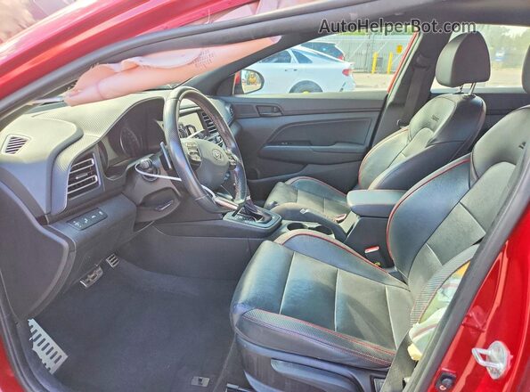 KMHD04LB4KU856155 2019 HYUNDAI ELANTRA Red Սալոնի դիմացի տեսք