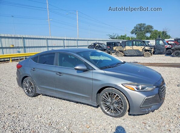 KMHD04LB8HU328840 2017 HYUNDAI ELANTRA Gray Delantero derecho