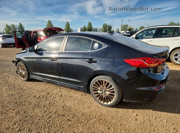 KMHD04LBXJU548759 2018 HYUNDAI ELANTRA Черный Задняя левая четверть
