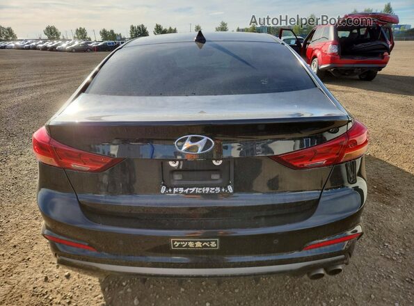 KMHD04LBXJU548759 2018 HYUNDAI ELANTRA Черный Вид сзади