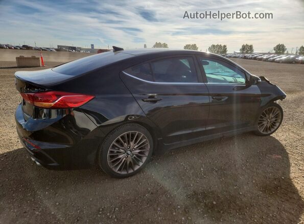 KMHD04LBXJU548759 2018 HYUNDAI ELANTRA Черный Задняя правая четверть