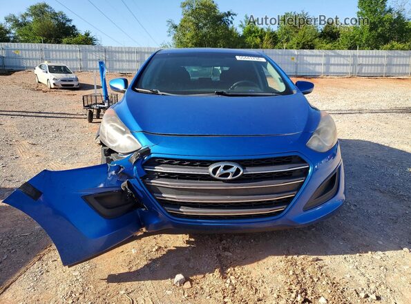 KMHD35LH1HU372471 2017 HYUNDAI ELANTRA Blue Front view