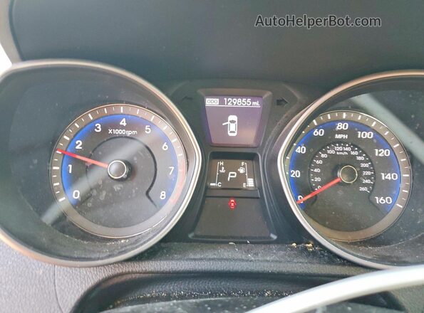 KMHD35LH3GU284245 2016 HYUNDAI ELANTRA Blue Instrument cluster view